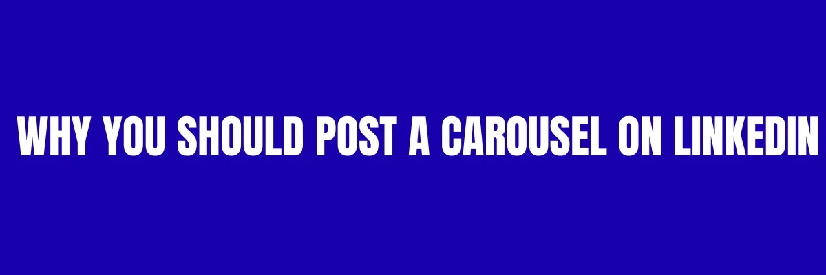 WHY POST A CAROUSEL 